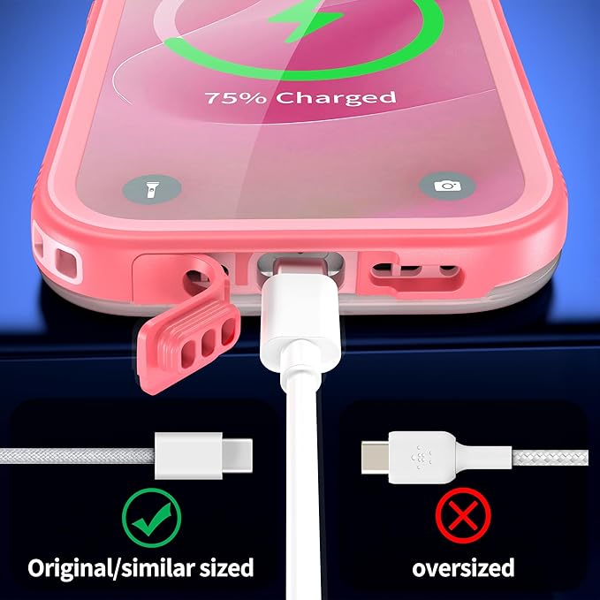 SPORTLINK for iPhone 17 Case - IP68 Waterproof Military Protective Full Body Heavy Duty Shockproof 360 Sealed Dustproof with Camera Screen Protector Phone Cover for iPhone 17 6.3" Pink
