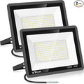 XYCN 150W LED Flood Light Outdoor,2 Pack 15500LM Super Bright Security Light,IP66 Waterproof Floodlight,5000K Daylight White LED Exterior for Basketball Court, Stadium, Playground