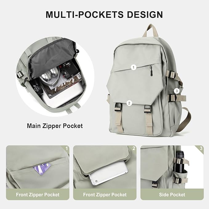 coowoz Lightweight School Backpack College Laptop Backpack for Men Women Travel bag High School Bag Middle Bookbag for Boy Girls
