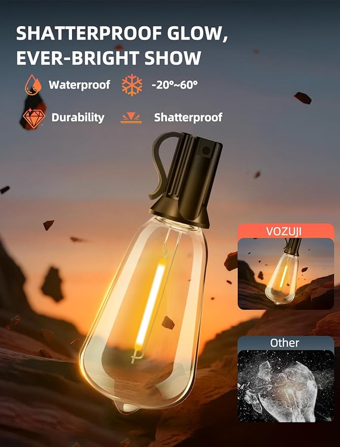 Outdoor Patio String Lights: 150Ft 45M Outside Waterproof Light - Remote Dimmable ST38 Shatterproof Bulb Connectable Hanging Outdoor Electric Lighting - Backyard Yard Gazebo Porch Party