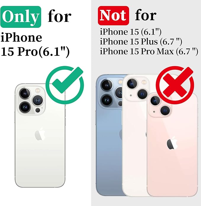 Cozycase for iPhone 15 Pro Waterproof Shockproof Dustproof Case [Compatible with MagSafe] - Heavy Duty/360 Full Body/Military Grade/Rugged Built in Screen/Camera Protector with Lanyard Black