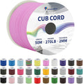 Paracordland-270LB Parachute Cord -164FT-2mm Micro Paracord-Utility Cord Thin Braided Best for Military & Camping Survival Bracelet DIY Projects Fishing Lanyards -Pink