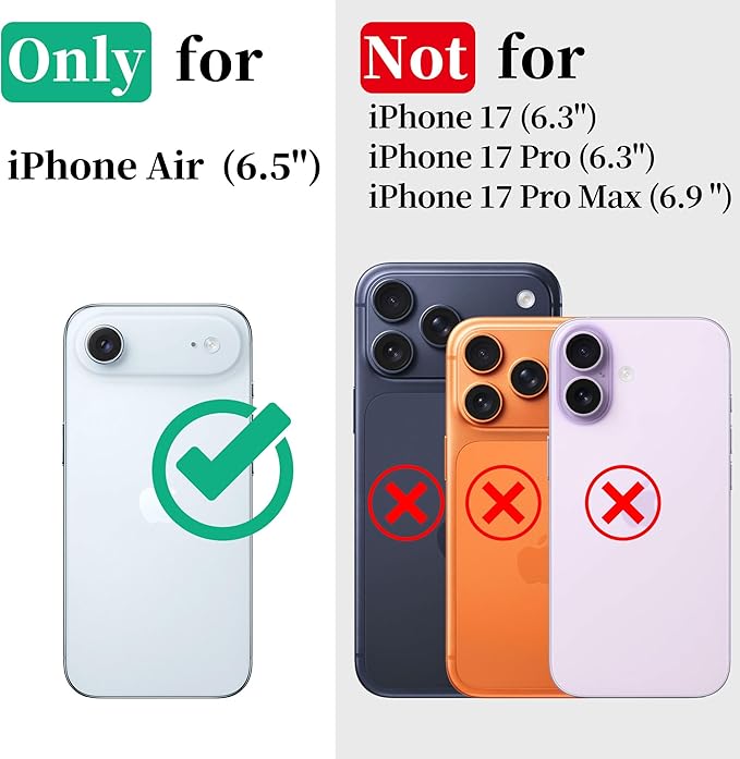 Cozycase TOP Waterproof Case for iPhone Air - Military Heavy Duty 360 Shockproof Full Body with Screen Camera Protector Double IP68 Water Dust Drop Proof Hard Rugged Tough Front Back Slim Cover
