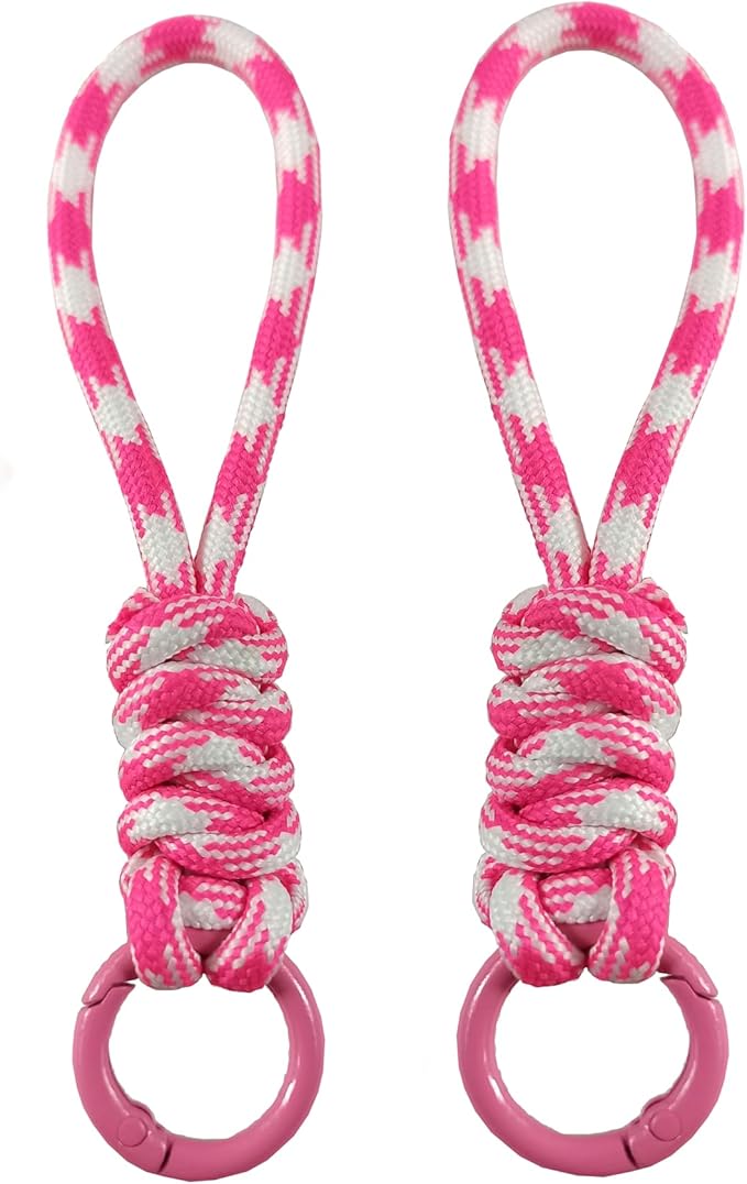 Colorful Braided Paracord Keychain, 12cm Length, Multi-Color Pack with Ring, Decorative Woven Rope Strap