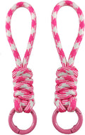 Colorful Braided Paracord Keychain, 12cm Length, Multi-Color Pack with Ring, Decorative Woven Rope Strap