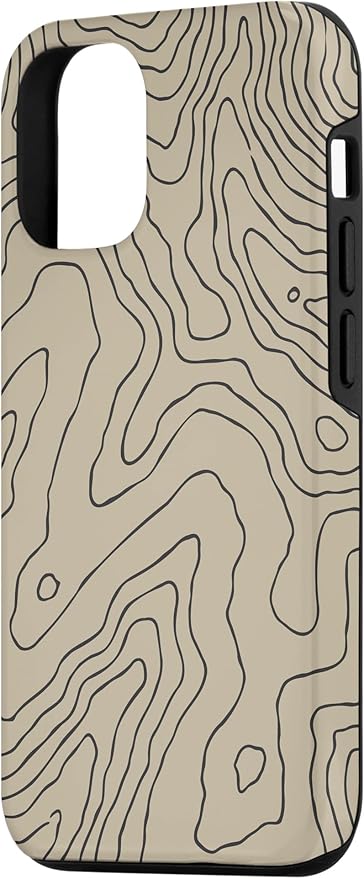 Coyote Country Guide Lines Topographical Contour Map Case for iPhone 12/12 Pro
