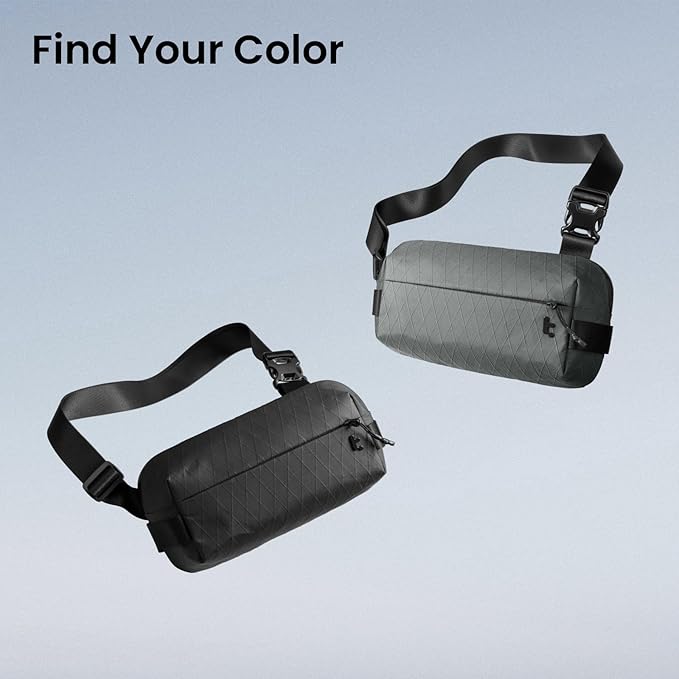 tomtoc Compact EDC Sling Bag 3L-10L, Minimalist Crossbody Bag Chest Shoulder Pack for Men Women, X-pac/Recycled Polyester