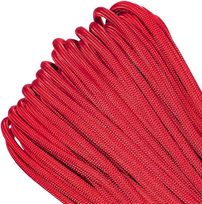 Paracord Planet 550lb Commercial Grade Paracord – 7 Strand Type III Nylon Parachute Cord Hanks for Hiking, Camping, and Fishing – 30+ Colors and Lengths of 50' and 100'