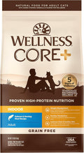 Wellness CORE+ Adult Dry Cat Food for Indoor Cats, Natural, Grain Free Kibble, Salmon and Herring Meal Recipe, 11 lb Bag