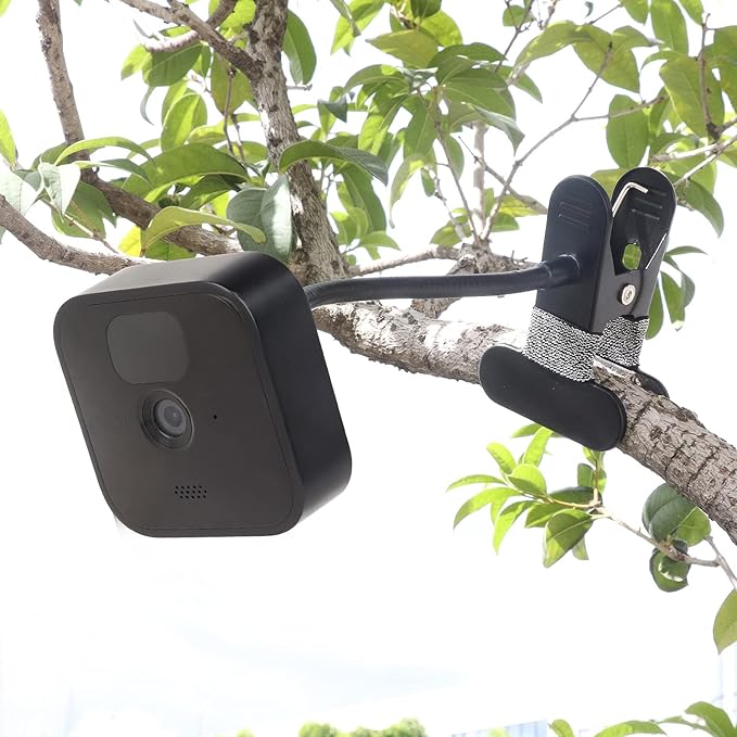 iTODOS 2 Pack Flexible Clip Clamp Mount Compatible with Blink Outdoor 4 (4th Gen)/(3rd Gen) XT3/Blink XT/XT2/Mini,8 inches Gooseneck Arm,Attach Your Blink Camera Wherever You Like Without Any Tools