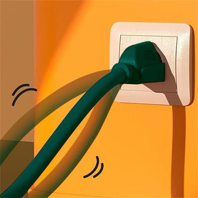 Outdoor Extension Cord Waterproof 100 FT, Green 14/3 SJTW Heavy Duty, Flexible 100% Copper 3 Prong Extension Cord for Lawn, Garage,UL Listed