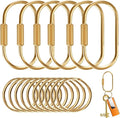 Muitcdo Brass Key Rings Bulk, Key Chain Organizer Holder for Men Women with Secure Screw Locking