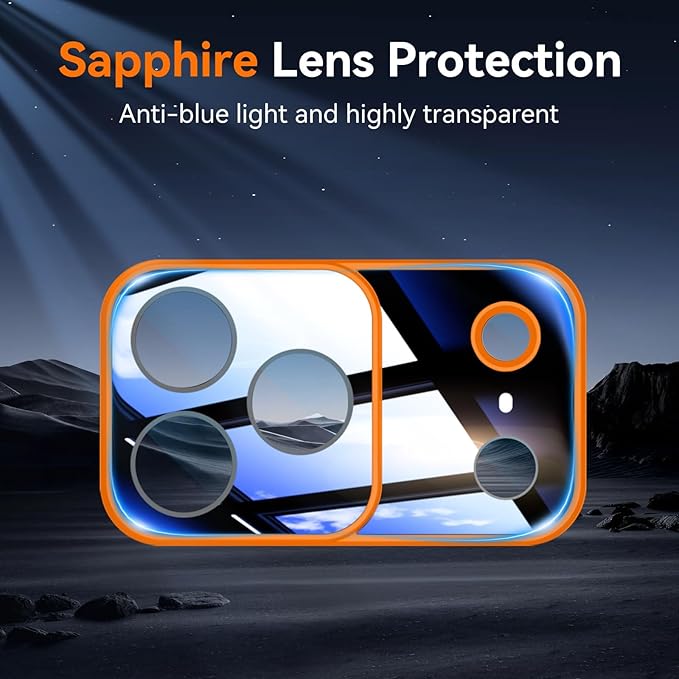 WIFORT for iPhone 17 Pro Max Waterproof Case, [Fit for Magsafe] with Sapphire Lens & Screen Protector, IP68 Full Body 15FT Military Shockproof, Magnetic Frosted Phone Cover with Lanyard, 6.9" Orange