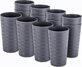 KX-WARE Mixed Drinkware 22-ounce Plastic Tumblers/Drinking Glasses/Party Cups/Iced Tea Glasses Set of 12 Dark Grey | Unbreakable, Dishwasher Safe, BPA Free