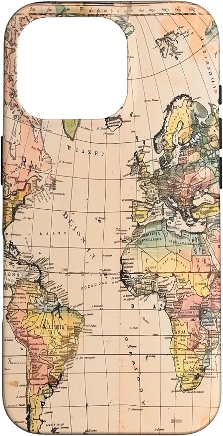 World Map ,Old Map of the World Case for iPhone 16 Pro