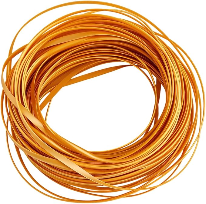 GORGECRAFT 30m*5mm Rattan Weaving Wicker Basket Wicker Repair Kit Orange Synthetic Rattan Roll Flat Cord Webbing Basket Weave Patio Chair Sofas Repair Supplies for Lawn Furniture Garden