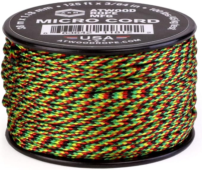 Atwood Rope MFG Micro Utility Cord 1.18mm X 125ft Reusable Spool | Tactical Nylon/Polyester Fishing Gear, Jewelry Making, Camping Accessories