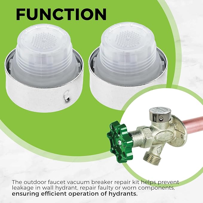 2 Pack 630-7500 Vacuum Breaker Service Parts Kit Replacement for Mansfield Style 300 400 500 Series Outdoor Wall Hydrants