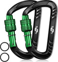 Rhino Produxs 12kN (2697 lbs) Heavy Duty Carabiner Clips, for Securing Pets, Outdoor, Camping, Hiking, Hammock, Dog Leash Harness, Keychains
