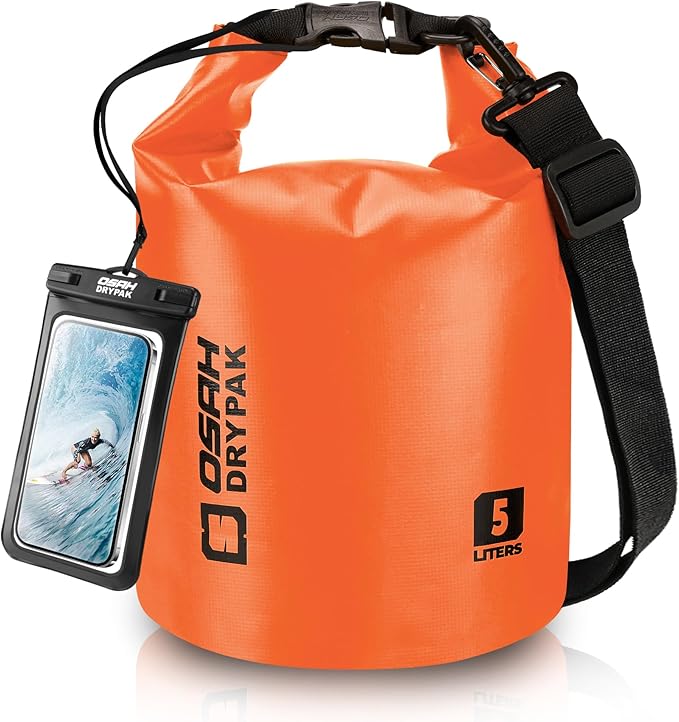 Waterproof Dry Bag, 5L/10L/20L/30L/40L Roll Top Lightweight Storage Backpack with Phone Case for Women & Men, Floating Waterproof Sack for Travel, Swimming, Kayaking, Paddle Board, Camping & Beach