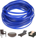 M METERXITY 1-Pack Wicker Repair Kit, 5mm x 33ft/10m Plastic Flat Rattan Replacement Supplies for Patio Furniture Repair/Basket Making/Chair Weaving, Synthetic Woven Rattan [Dark Blue]