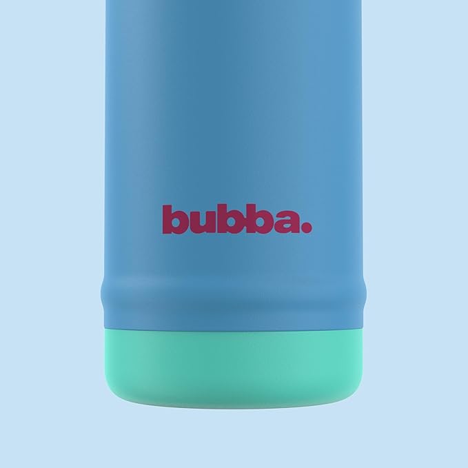 bubba 24 oz Dualsip Insulated Stainless Steel Water Bottle with Straw - Reusable, Leakproof, Lightweight, Dishwasher Safe, Lead-Free and BPA-Free, Blue Ribbon