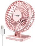 Gaiatop USB Desk Fan, Small But Powerful, Personal Portable Quiet 3 Speeds, Adjustable Mini Table Desktop fan for Cooling Home Office Car Summer Travel Gifts Pink