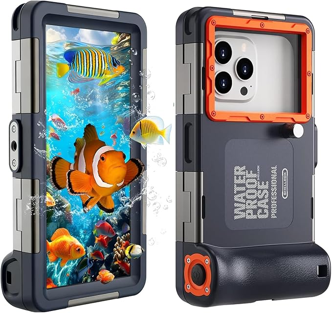 Underwater Phone Case for Snorkeling, [50ft/15M] Professional Deep Diving Waterproof Phone Case for iPhone 17-7 Pro/Pro Max/Plus/Mini, 16/17E, SE 2/3, Galaxy S10-S25 Plus/Ultra, A21-A56 [Classic]