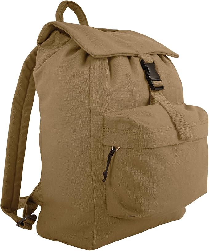 Rothco Canvas Daypack – Heavy-Duty Cotton Canvas Backpack for Hiking, Camping, Traveling, and Daily Use – 34L Capacity