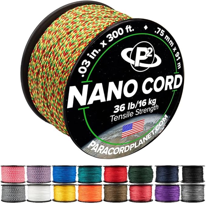 Paracord Planet Nano Cord –Lightweight Nylon Nano Paracord – Great for Arts & Crafts, Home Décor, Camping and More!
