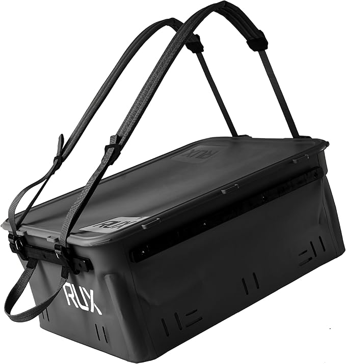 RUX 40L Collapsible Gear Box (Black) - Modular Adventure Storage Solution For Camping Storage, Overlanding, Off-road And Van Life - Weatherproof, Durable and Multifunctional