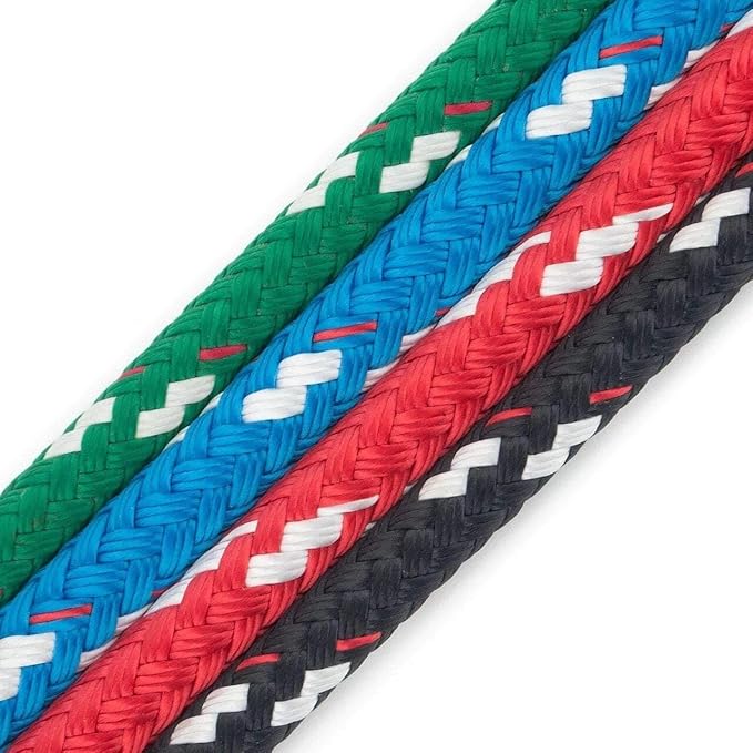 New England Ropes 3/16in (5mm) Sta-Set Solid Red 50 Feet Long