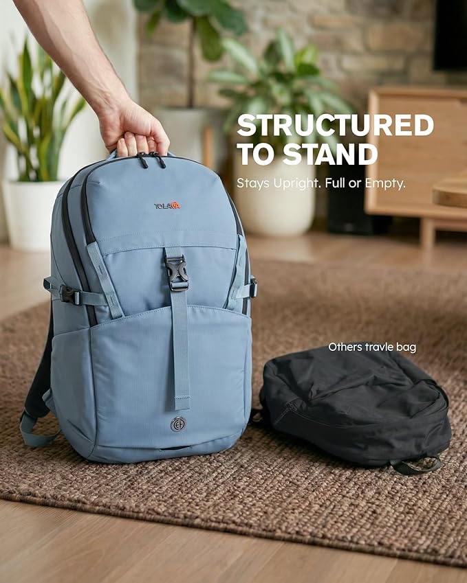 Tolaccea Daypack Backpacks Carry On 30L, Travel Backpack with Waterproof Zippers, Flight Approved Hand Luggage Casual Backpack for Men Women, Durable Bag for Work Business College, Fits 15.6" Laptop