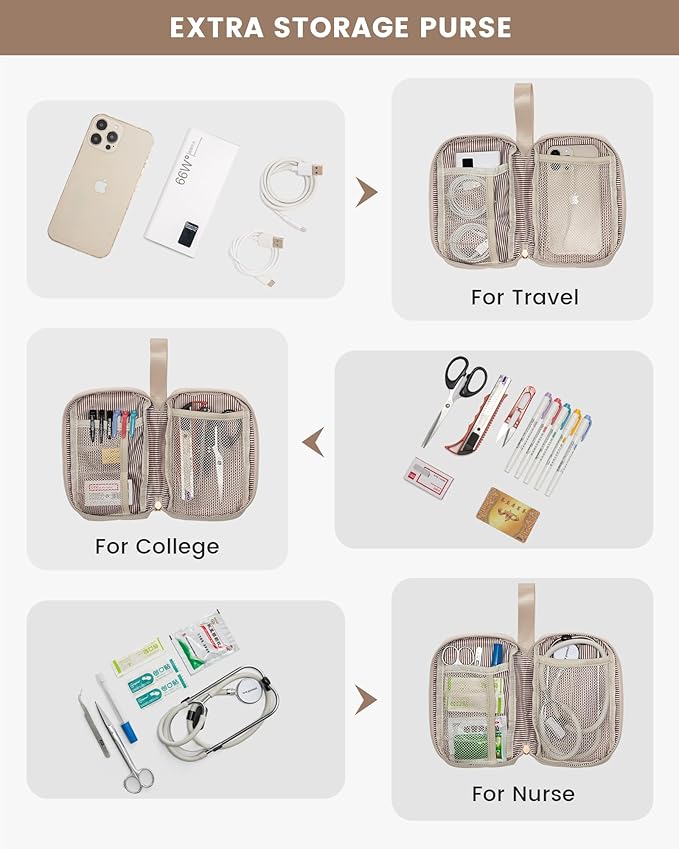 LOVEVOOK 17.3 Inch Laptop Backpack for Women, Large Capacity Travel Backpack with Organizer Bag, Waterproof Carry on Backpack Purse Work Bag with USB Port for Teacher Nurse, Beige-Nude