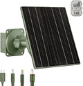 Zivif Solar Panel for Trail Camera, 10W Solar Charger Built-in 10400mAh Rechargeable Battery, 6V/12V Adjustable Output, USB-C & DC Plugs IP66 Waterproof, 360° Adjustable Mount