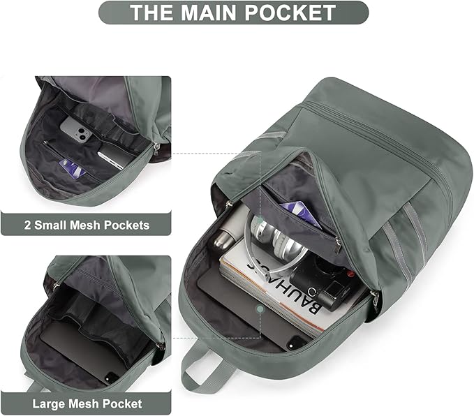 coofay Gym Backpack For Women Waterproof Backpack With Shoe Compartment Lightweight Travel Backpack Sports Backpacks Small Gym Bag