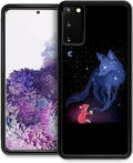 for Samsung Galaxy S20 Case, Galaxy Fox Wolf Pattern Graphic Design Girl Boy Soft Silicone Hard Acrylic Shock Protection for Samsung Galaxy S20