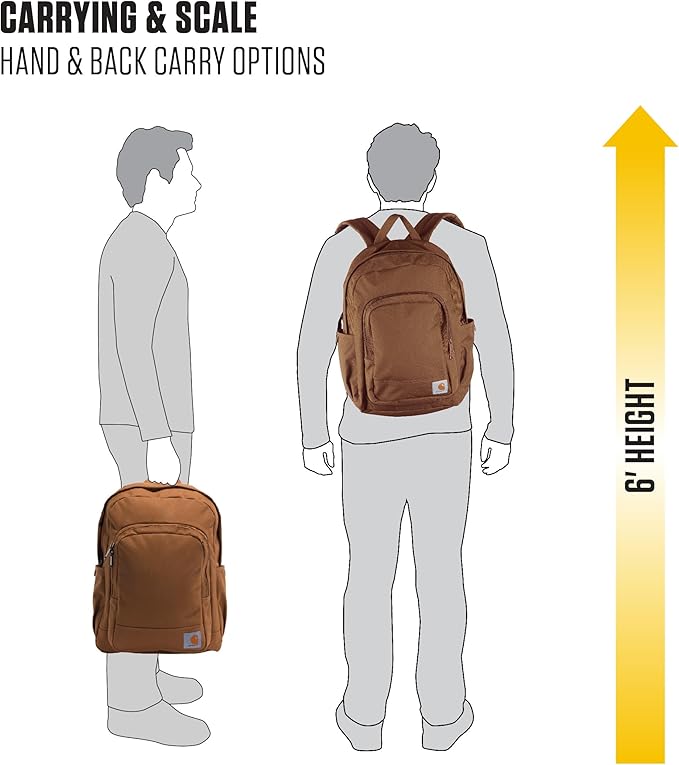 Carhartt 25L Classic Laptop Backpack, Durable Water-Resistant Pack W/ 15" Laptop Sleeve and Multiple Organizational Compartments, Blind Duck Camo