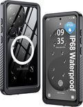 ANTSHARE IP68 Waterproof Case for Samsung Galaxy S25 Ultra [2025] - MagSafe Compatible, Built-in Screen/Lens Protector - Shockproof Full Body Protection for Swimming/Outdoor, Black/Clear