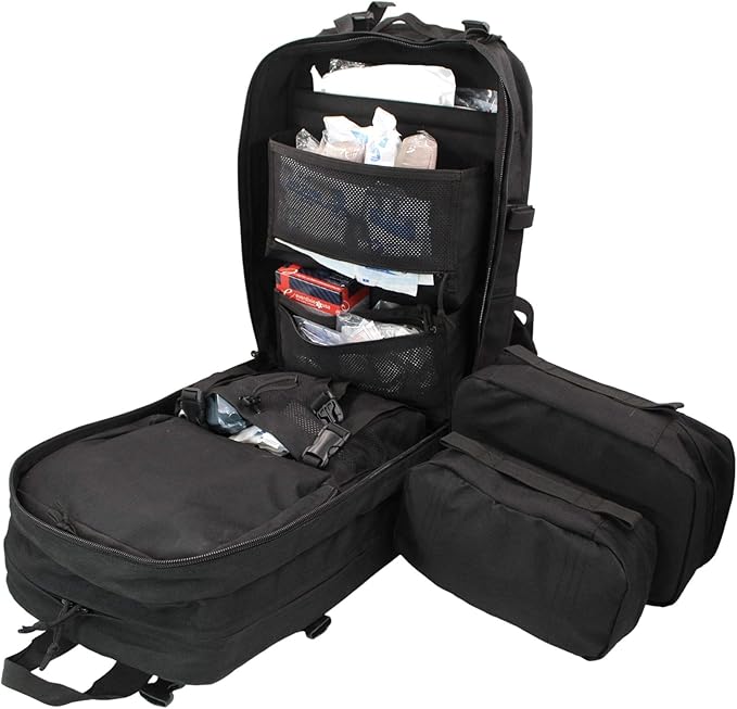 Luminary Stomp Medical Backpack Fully Stocked First Aid Trauma Kit Special Operations Pack Medical Bug Out Bag for EMS/EMT First Responders Preppers (Tactical Black)