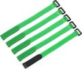 MECCANIXITY 5Pcs Reusable Battery Tie Down Straps,0.8x12" Green Nylon Multipurpose Battery Hold Down Adjustable Cinch Strap Hook Loop Fastening Tie for Quadcopters FPV RC Drone Boat Car