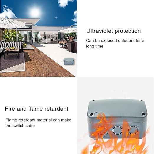 Nineleaf 10PK Outdoor Junction Box ABS Plastic Dustproof IP66 Waterproof Universal Electrical Boxes Project Enclosure Grey 4 7/8" 3 1/4" 2 1/4" inch (125x86x62mm) fit 20mm Cable Gland for Outdoor Use