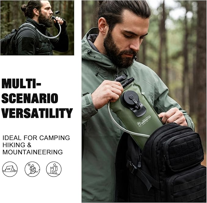 Mardingtop Hydration Bladder, 3L Leak Proof Water Reservoir Military Hydration Pack for Hiking Biking Cycling Running Climbing Camping