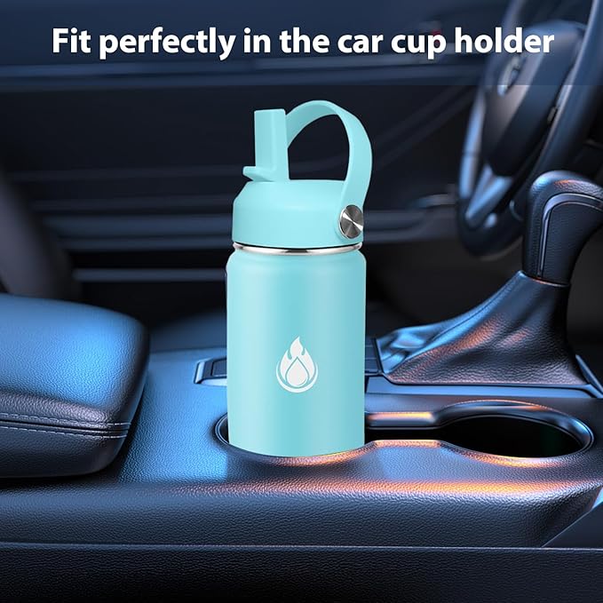 SENDESTAR Stainless Steel Water Bottle, Wide Mouth Water Bottle 18 oz, 24oz,32 oz,40 oz with 2 Lids (Straw Lid), Double Wall Vacuum Insulated Leak Proof, Keep Liquids Hot or Cold