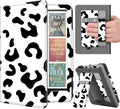 TNP Stand Case for Kindle Paperwhite 12th Generation 2024 / Kindle Colorsoft Signature Edition with Hand Strap & Card Slot - 7" PU Leather Protective Folio Cover with Auto Wake/Sleep, Cow Print