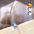 Glocusent 13 LEDs Book Lights for Reading at Night, 120 Hrs Runtime Rechargeable Reading Light, Eye Caring 3 Colors & 5 Stepless Dimming Brightness 3–60LM, Flexible Clip on Light for Book Lovers Kids