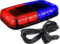 ASPL 48LED Roof Top Strobe Lights, High Visibility Emergency Safety Warning LED Mini Strobe Light bar with Magnetic Base for 12-24V Snow Plow, Trucks, Construction Vehicles (Red/Blue)