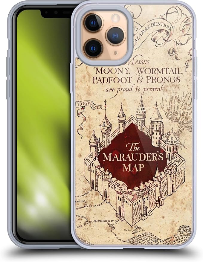 Head Case Designs Officially Licensed Harry Potter The Marauder's Map Prisoner of Azkaban II Soft Gel Case Compatible with Apple iPhone 11 Pro