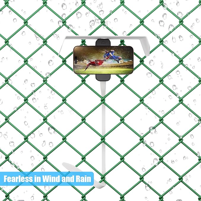 Didalo Cell Phone Fence Mount with Shade, Mounting Kit for Gamechanger for iPhone, Keep Phone from Overheating During Recording Baseball,Softball and Tennis Games in Summer