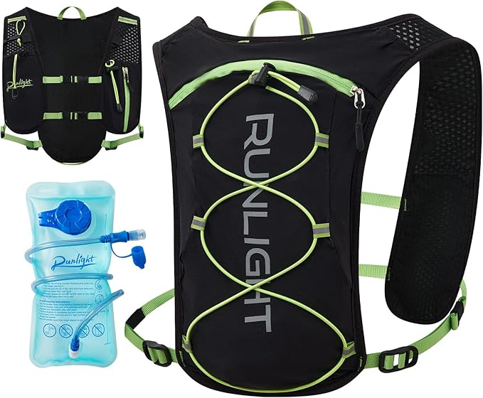 Runlight Running Vest for Women Men Lightweight Hydration Backpack Pack with 1.5L Water Bladder Bag Hydro Daypack for Hiking,Trail,Skiing,Camping,Cycling,Race,Marathon